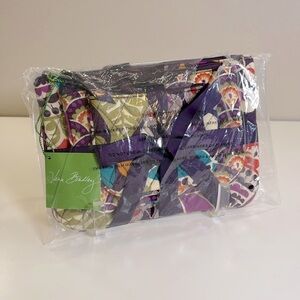 NEW Vera Bradley Trio Cosmetic Make Up Plum Crazy Quilted